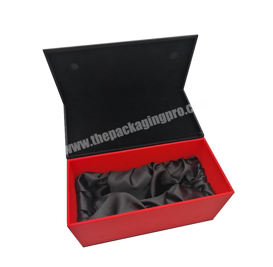 Custom Black Cardboard Flower Gift Boxes With Magnetic Lid Men Gift Box Set Luxury