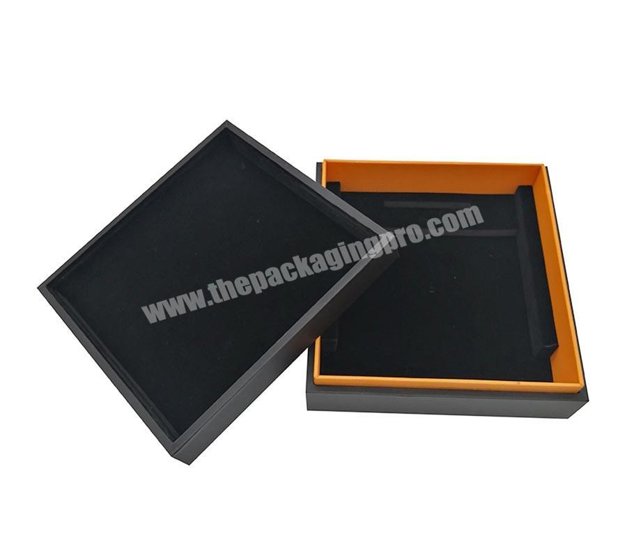 Custom Black Cardboard Lid And Base EVA Insert Paper Packing Box
