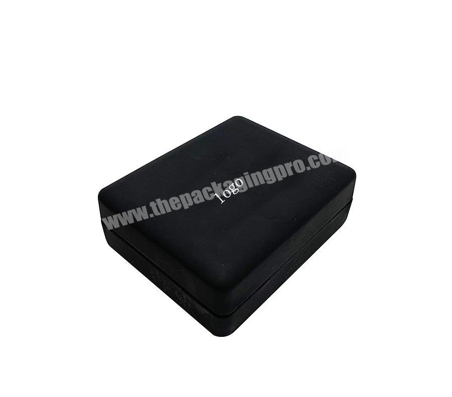 Custom Black PU Leather Cufflink Tie Clip Box