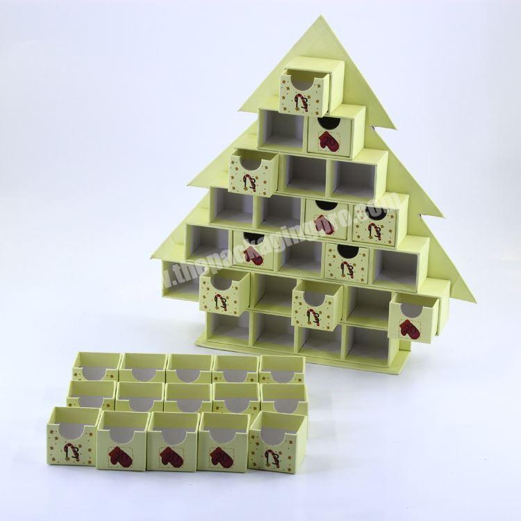 Custom Candy Storage Decorative Tree Shaped Paper Cardboard Packaging Christmas Gift Box