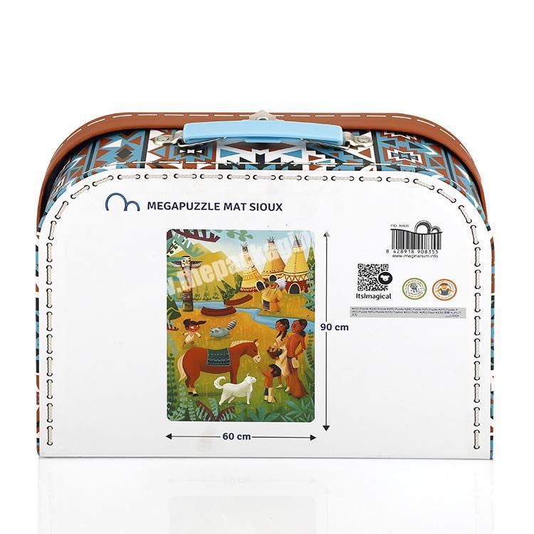 personalize Custom Cheap Cute Various patterns and colors of cardboard kids paper suitcase cute box mini suitcase