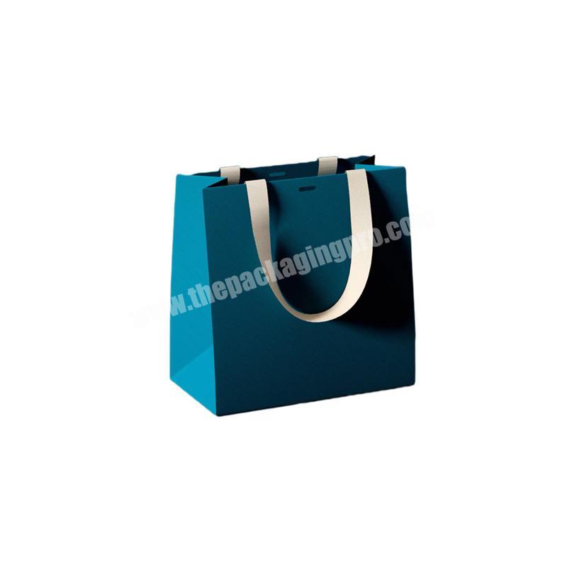 Custom Color Size Design Logo Pink Paper Gift Bag With Ribbon Handles Manufacturer manufacturer
