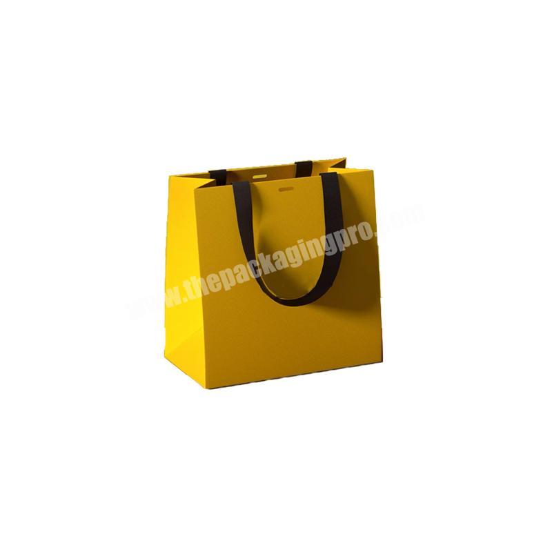 custom Custom Color Size Design Logo Pink Paper Gift Bag With Ribbon Handles Manufacturer 