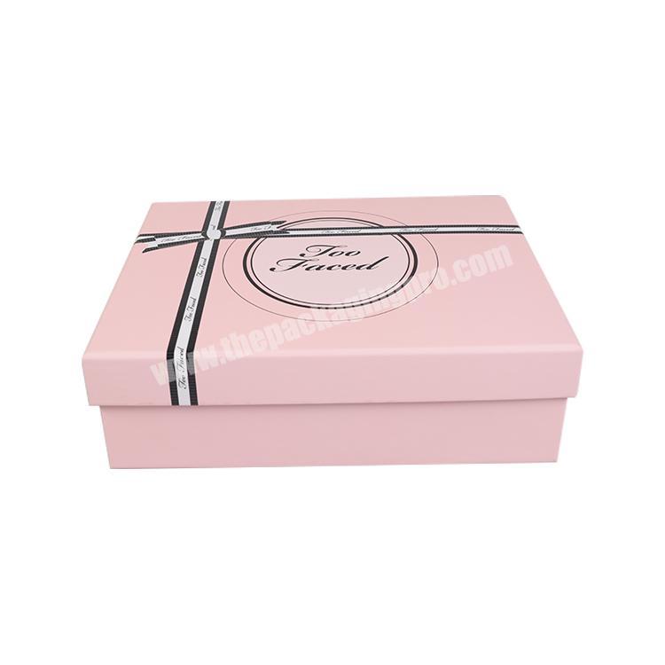 Custom Cosmetic Products Make Up Rigid Paper Packaging Boxes With Silk Insert
