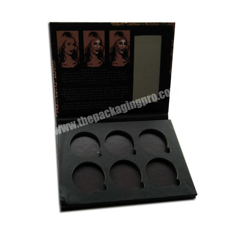 Custom Designs Texure Paper Magnetic Cardboard Packaging Empty Eyeshadow Palette Box