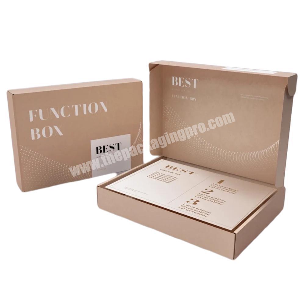 Custom Degradable E commerce Cardboard Paper Self-Adhesive Tear-Off Strip Small Zipper Mailer Shipping Box