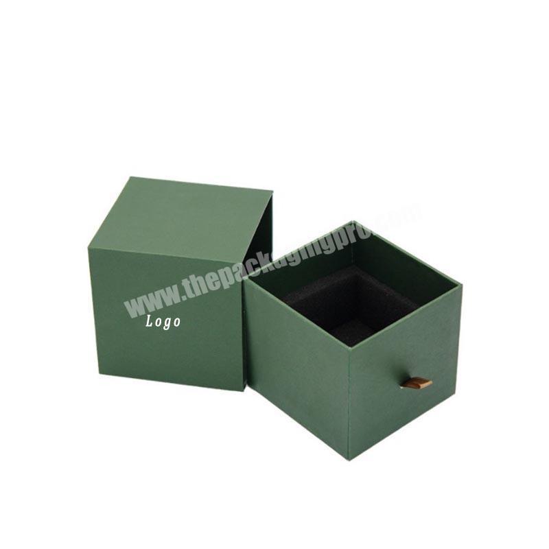 Custom Green Leatherette Watch Collection Box Case With Drawer