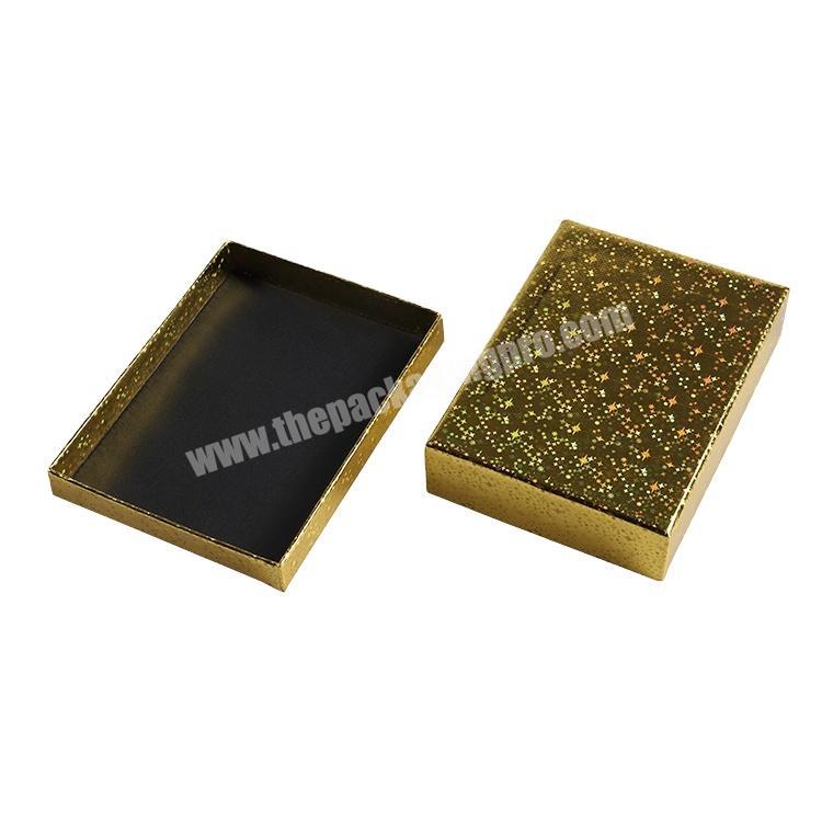 Custom Holographic Paperboard Base And Lid Gift Box Packaging With Logo High Grade Hardcover