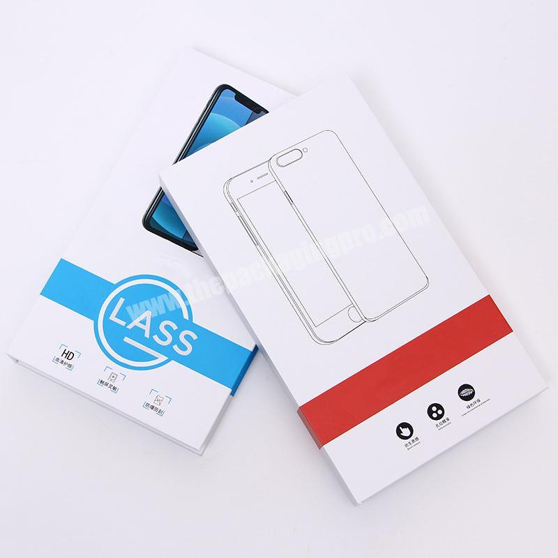 Custom LOGO phone case packaging box for tempered glass screen protector phone case