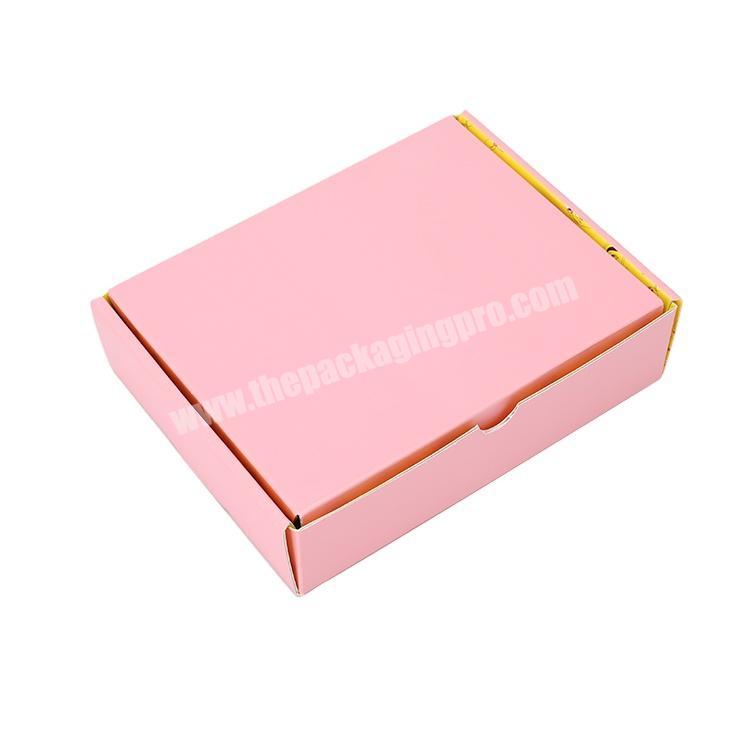 Custom Logo Big Luxury Printed Corrugated Clothing Pink Shipping Box