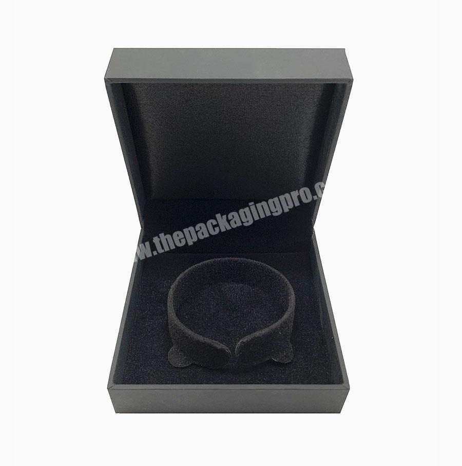 Custom Logo Black Paper C Circle Bracelet Bangle Box Jewelry Box