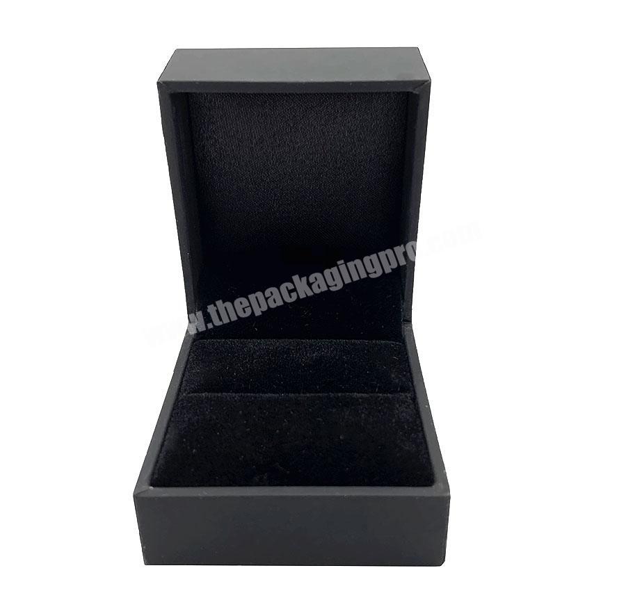 Custom Logo Black Paper Ring Box Jewelry Box