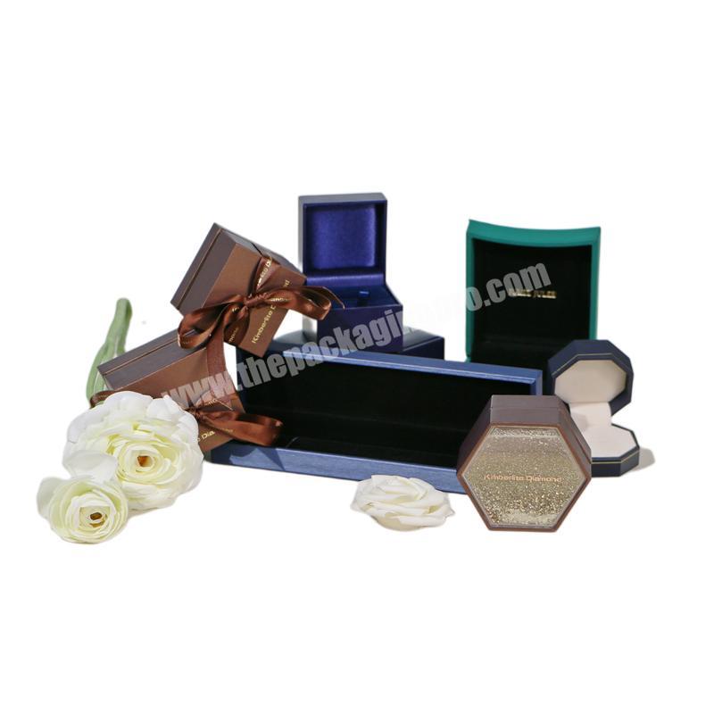 Custom Logo Cajas Para Joyeria Luxury Ribbon Velvet Earring Necklace Ring Magnetic Gift Jewelry Storage Packaging Box
