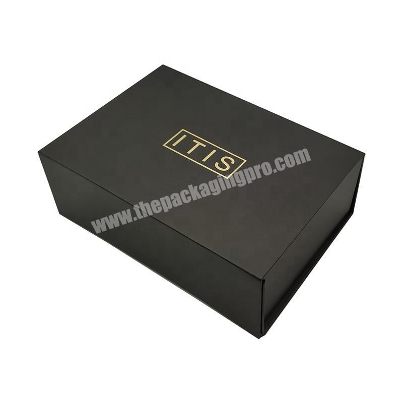 Custom Logo Cosmetic Gift Packaging Box Magnet Close Lid Closure Cardboard Foldable Apparel Gift Boxes for Cosmetic