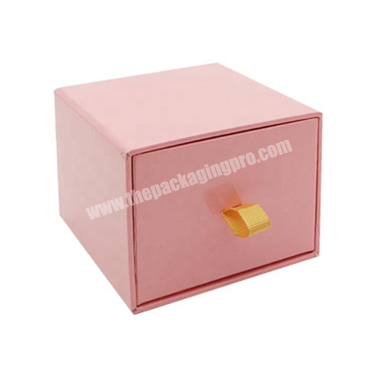 Custom Logo Luxury Gift Rigid Paper Cardboard Sliding Drawer Jewelry Packaging Box