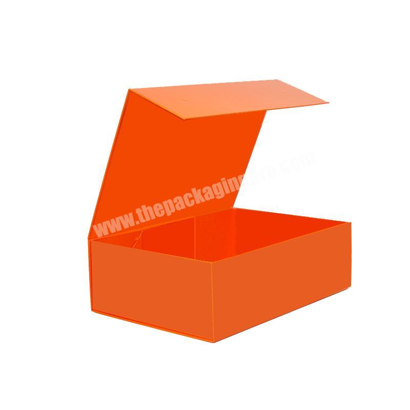 Custom Logo Print Flat Magnet high-end luxury Floding Box For  Magnet Closure Foldable Gift Box