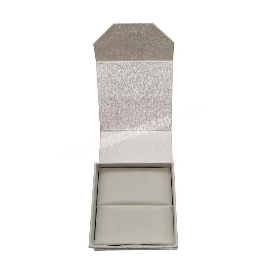 Custom Logo Silver Fancy Paper Ring Packaging Box
