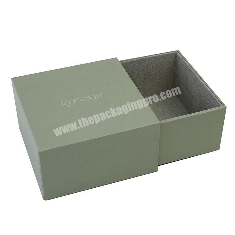 Custom Logo Small Pull Out Ribbon Fancy White Cardboard Wallet Packaging Drawer Style Sliding Paper Gift Box