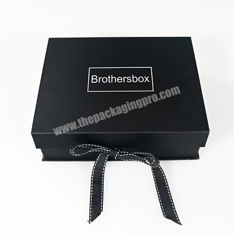 Custom Luxury Magnetic Boite Cadeau  Paper Shoe Folding Foldable Packaging Gift Box With Ribbon