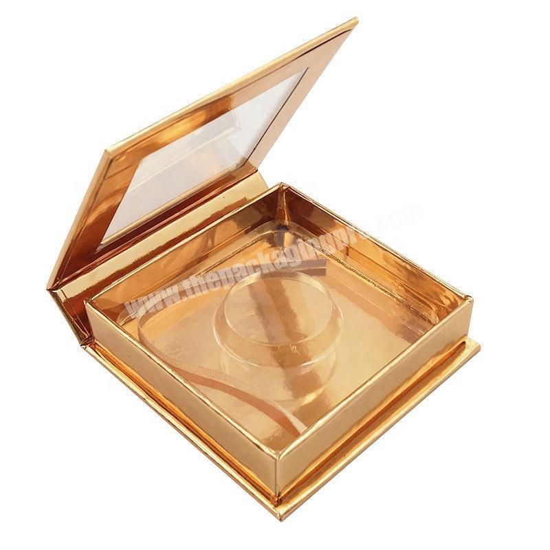 Custom Luxury Magnetic Honeycomb Eyelash Box Sleeve Rose Lash Box Packaging Cosmetic Box With Transparent PVC Window
