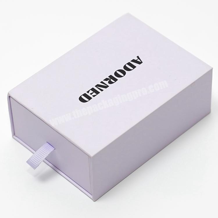Custom Luxury Slide Out Packaging Rigid Jewelry Gift Paper Pull Box Custom Logo Sliding Type Drawer Gift Box