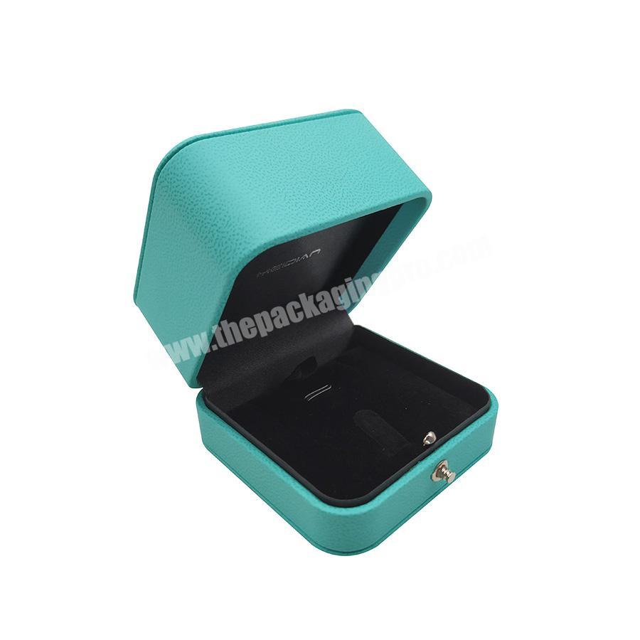 Custom PU Leather Small Travel Jewelry Box Packaging Personalized Jewelry Boxes with Logo and Snap Button