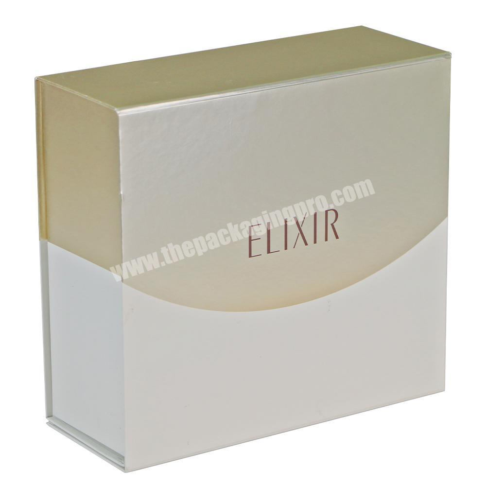 Custom Luxury Folding Boxes Paper Gift Box with Ribbon Closure Used for Cosmetics Wig Clothing