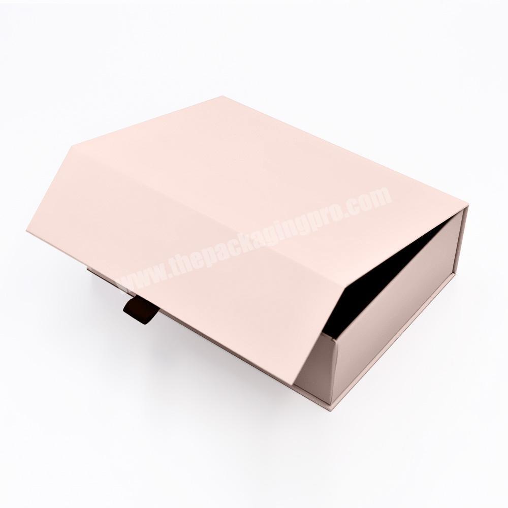 personalize Custom Pink Printing Logo Luxury Eco Friendly Hair Shoe Gift box Magnetic Cardboard Paper Packaging With Ribbon