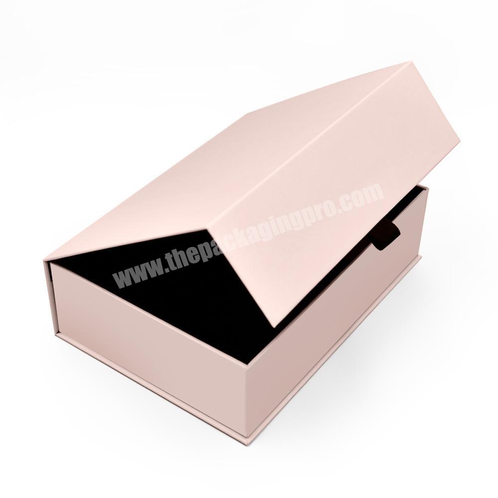 custom Custom Pink Printing Logo Luxury Eco Friendly Hair Shoe Gift box Magnetic Cardboard Paper Packaging With Ribbon 