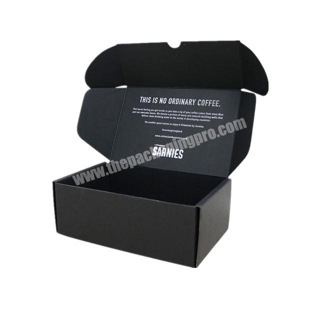 Custom Printed Cajas De Envio Versandkarton Shipping Black Cardboard Shoe Boxes