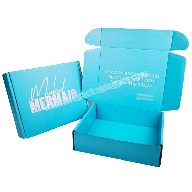Custom Printed Glossy Holographic logo Paper Box Packaging Shipping Box Corrugated Custom Shipping Box Clothing