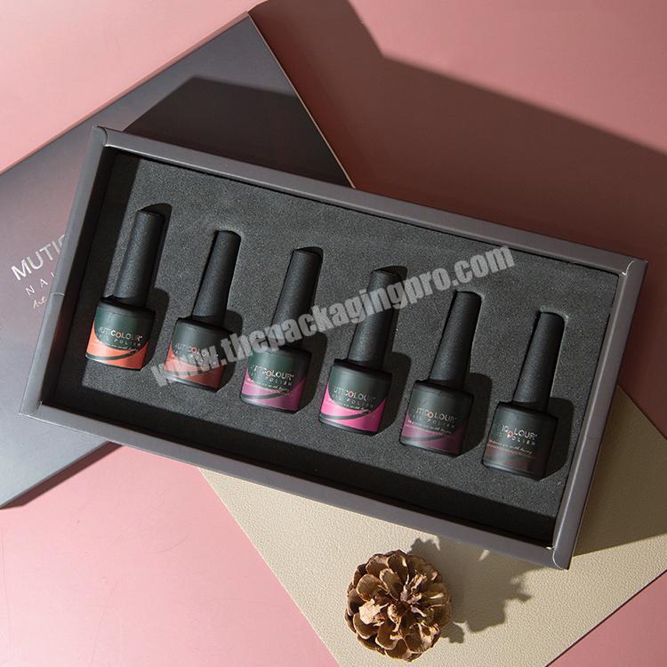Custom Printed Luxury Paper Packaging Nail Polish Eyelash Organizer Box