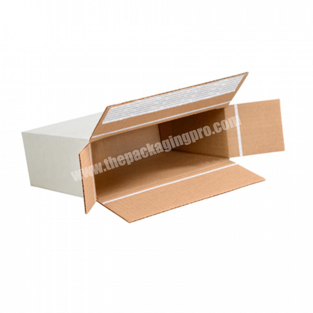Custom Printing Reverse Tuck End Cardboard Shipping Boxes Self-seal Side Loading Corrugated Packaging Boxes