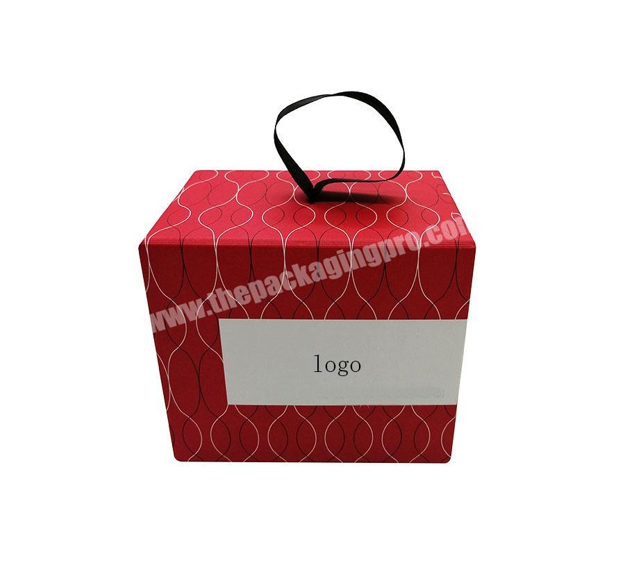 Custom Red Cardboard Lid And Base Candy Gift Paper Box