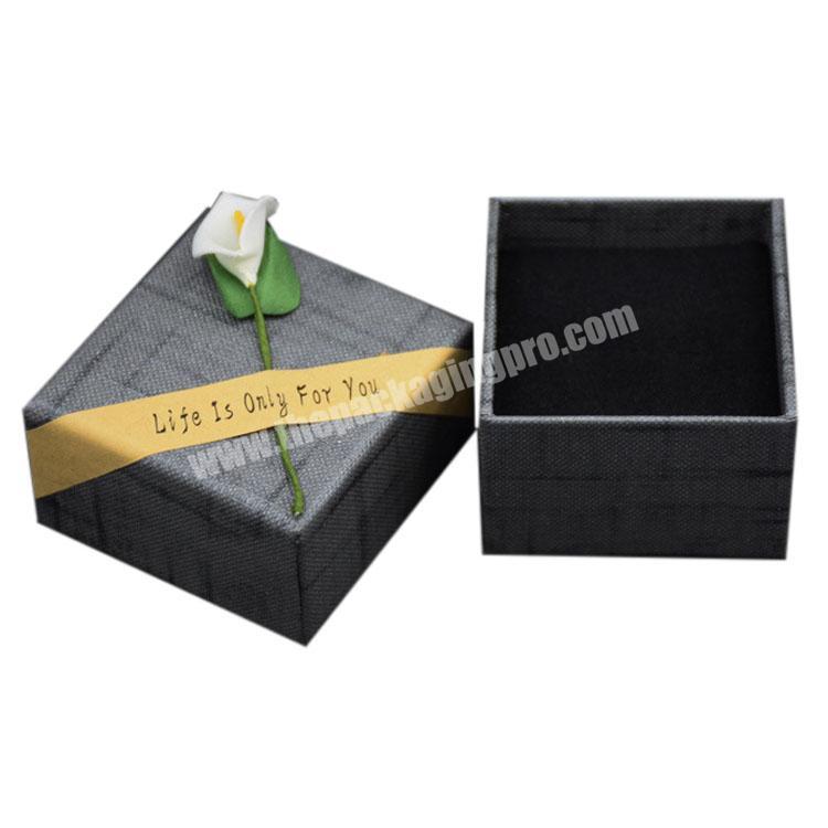 Custom Romantic Sweet Luxury Small Velvet Engagement Earrings Jewelry Gift Box
