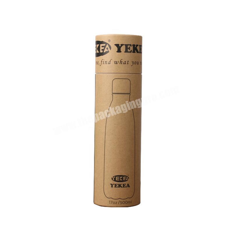 Custom Round Black Cardboard Kraft Paper Wine Tube Food Packaging Perfume Tumbler Boxes