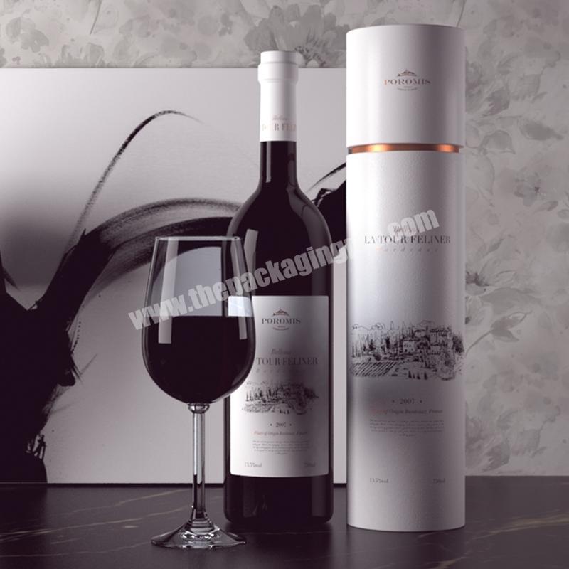 Custom Sublimation Luxury Wine Cajas De Embalaje Boxes Packing Gift Wine Bottle Carton Packing Paper Tube Boxes Packaging manufacturer