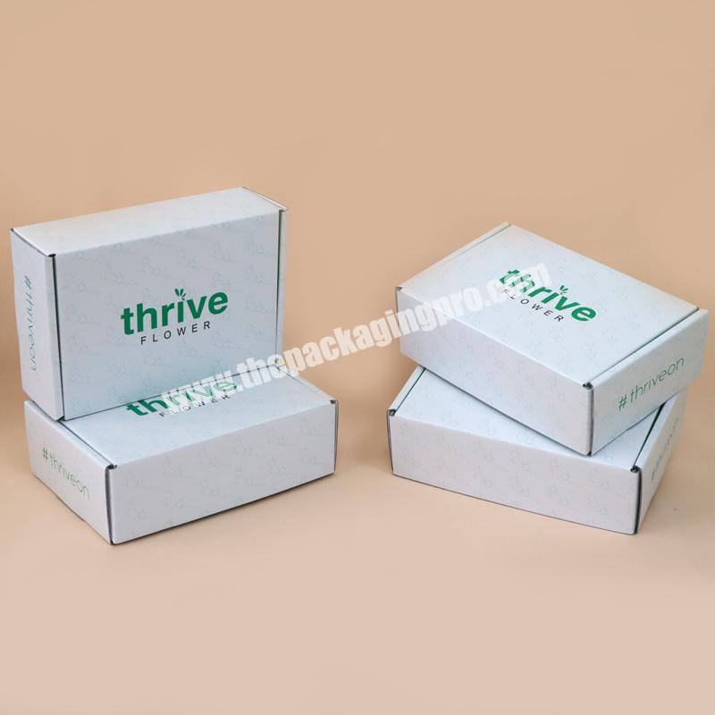 Custom Universal Cardboard Paper Mailer Packaging Shipping Clothing White Gift Print Corrugated Box