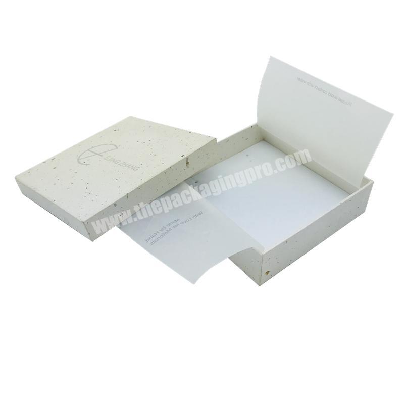 Custom White Gold Foil Special Paper Jewelry Wallet Belt Packaging Box With Tissue