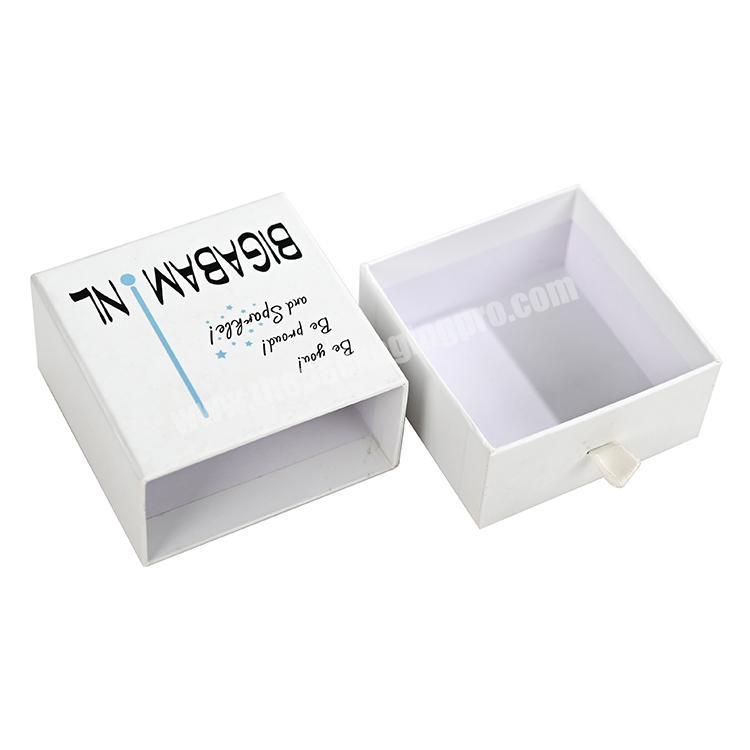 personalize Custom cardboard slide drawer gift packaging box sliding consumer electronics gift white drawer package box