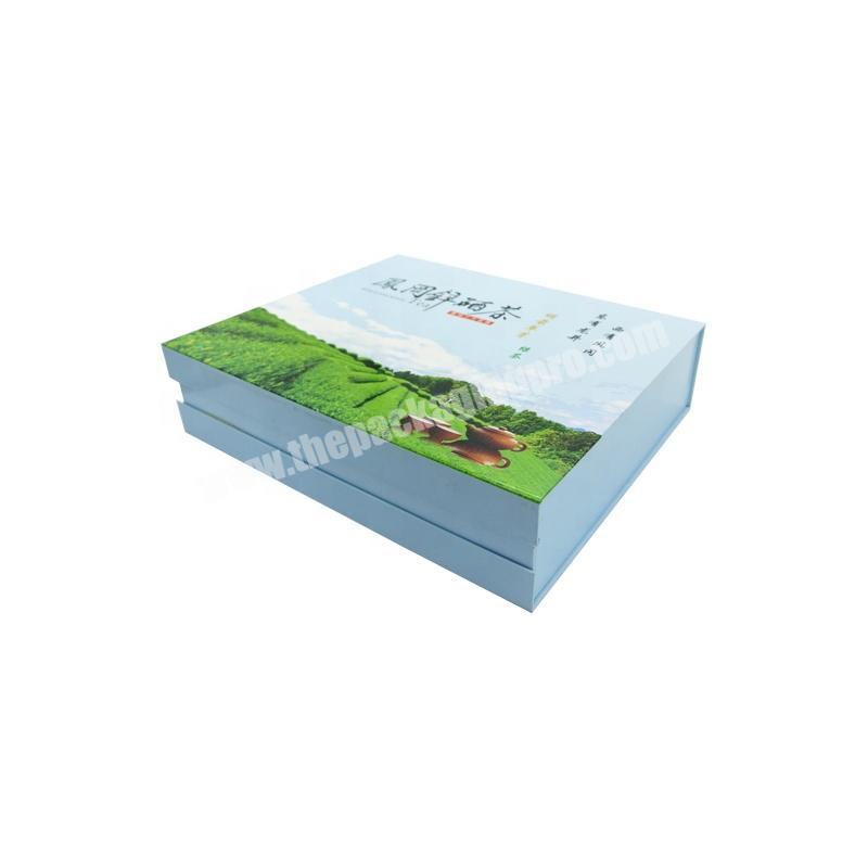 Custom chinese empty Paper folding tea storage gift cardboard box for tea packaging