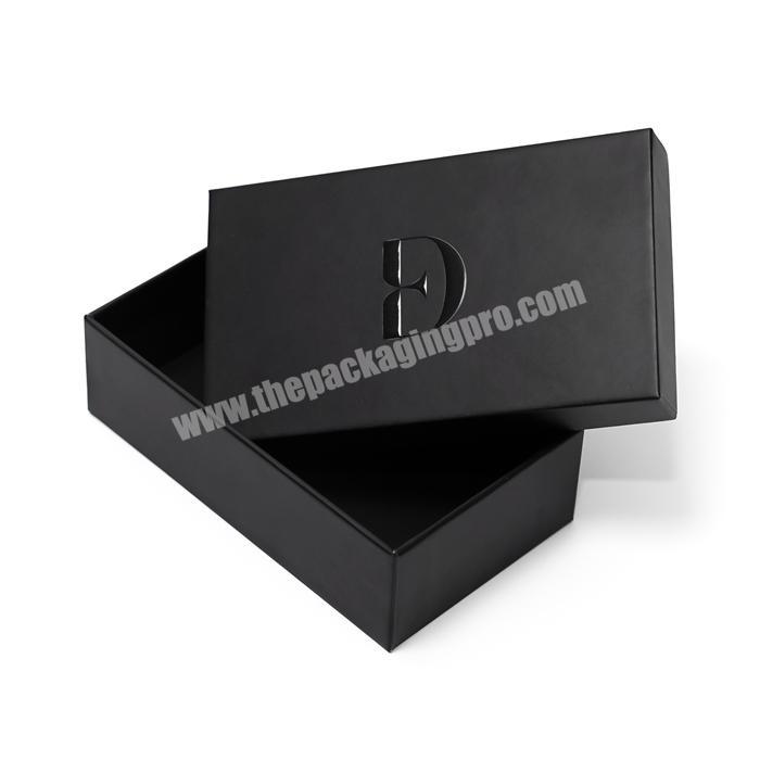 Custom logo printed rigid cardboard lid and base box packaging luxury lingerie clothing white gift box satin insert for handbag
