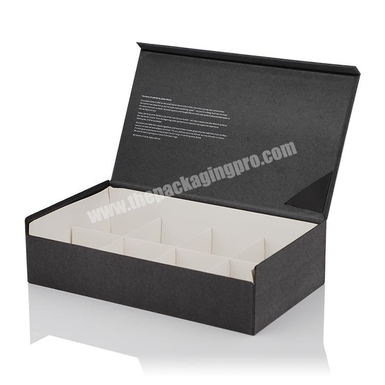 Custom magnet cardboard chocolate gift box with insert tray