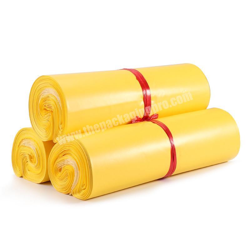 Custom multifunction durable yellow colored biodegradable poly mailer bags