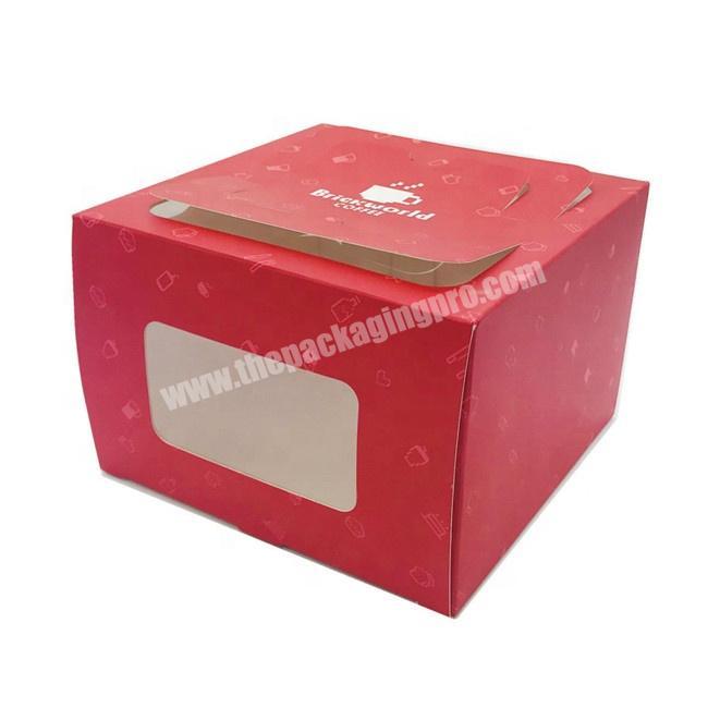 Custom printed folding small white packaging food grade cup cake package paper kraft paper box