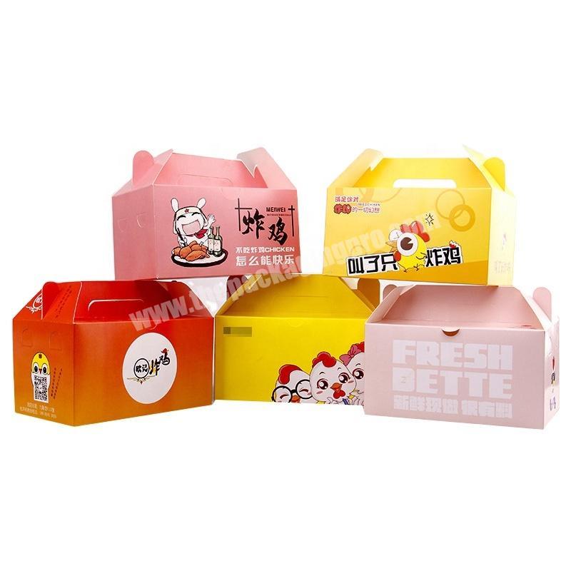 Customised Fried Chicken Boxes Take Out Hot Fast Box Packaging Food Donuts Boxes with Logo