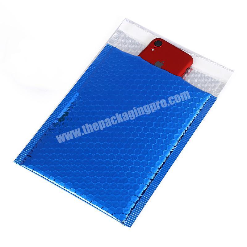 Customised printing durable light blue large plastic self adhesive mailing bags