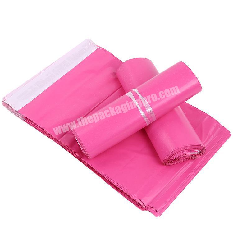 Customised printing leak-proof design pink compostable cosmetic shipping bag factory