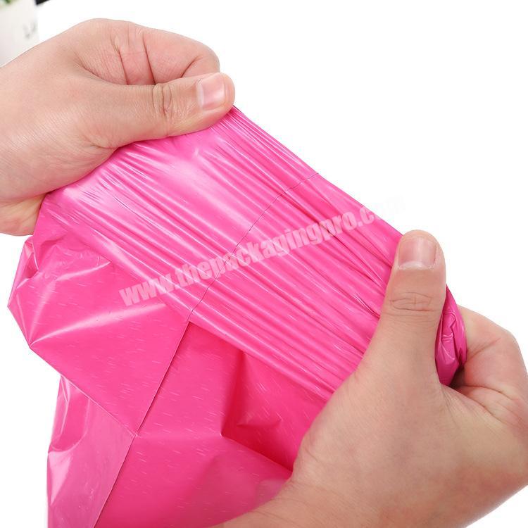 personalize Customised printing leak-proof design pink compostable cosmetic shipping bag