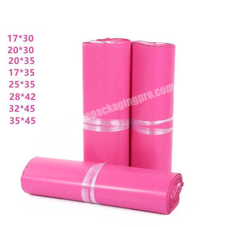custom Customised printing leak-proof design pink compostable cosmetic shipping bag 